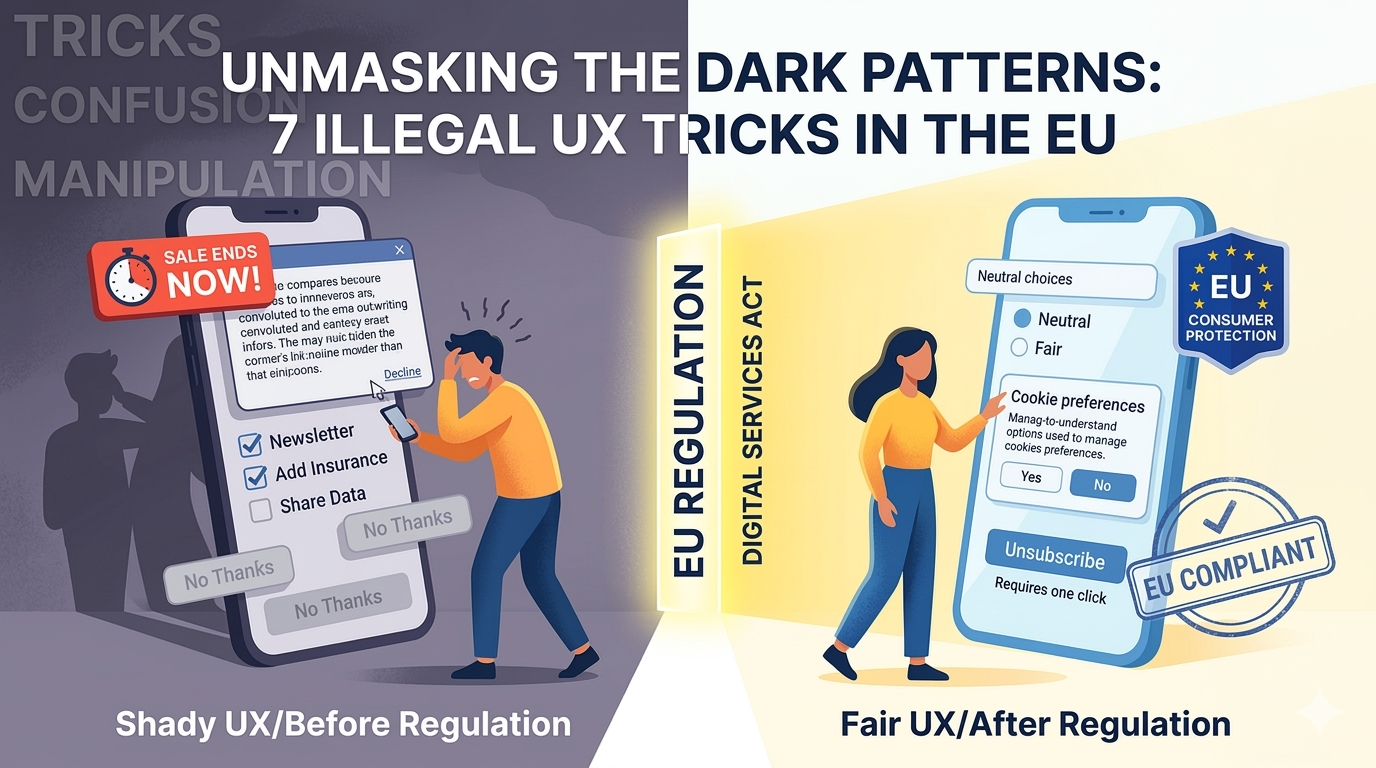 Stop Designing Like a Villain: 7 Dark Patterns Now Banned in the EU có gì mới?