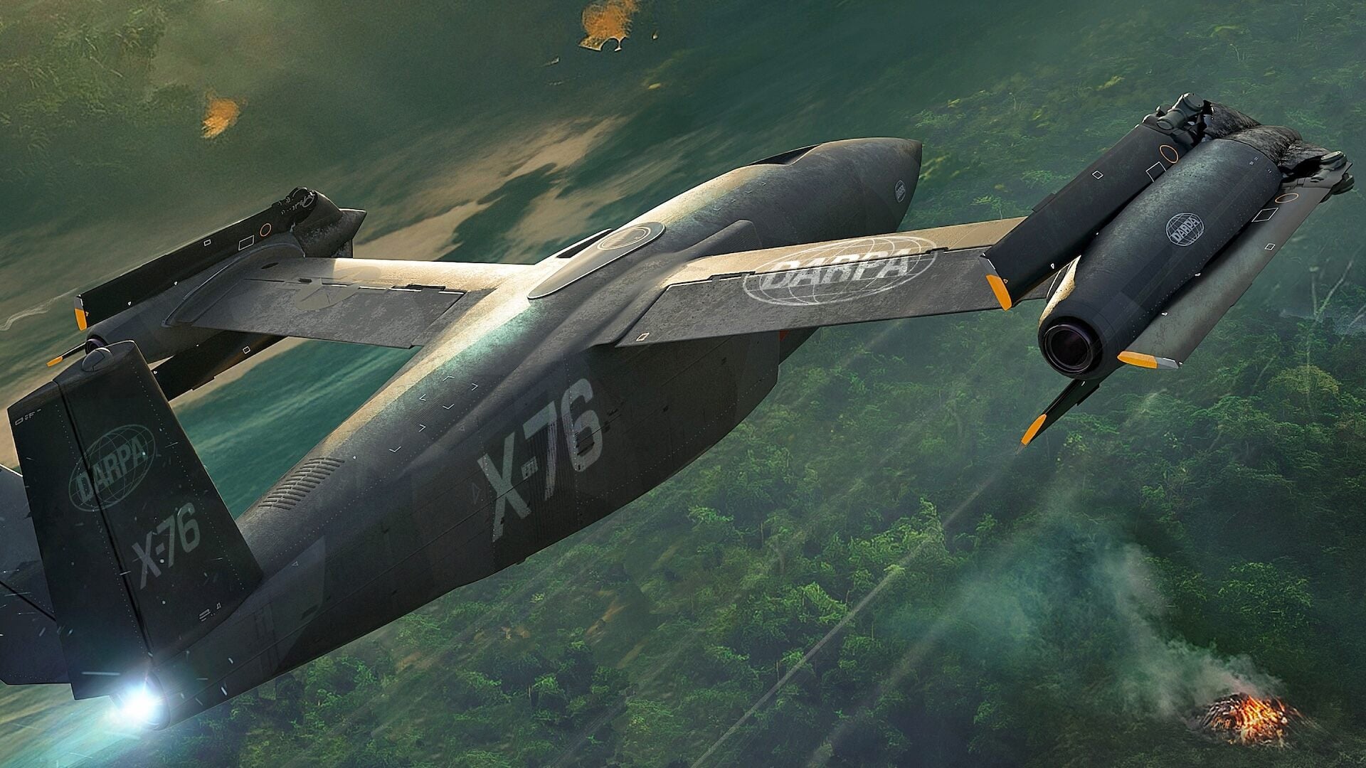 X-76: máy bay cánh quạt gấp sẽ giúp "cởi trói" cho Không quân Mỹ khỏi đường băng