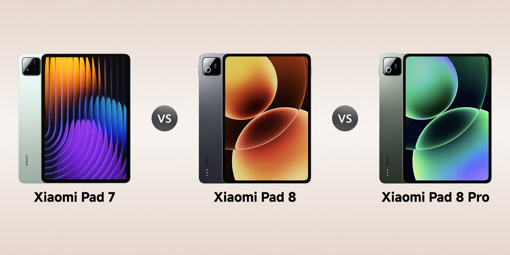 So sánh Xiaomi Pad 7 VS Xiaomi Pad 8 VS Xiaomi Pad 8 Pro
