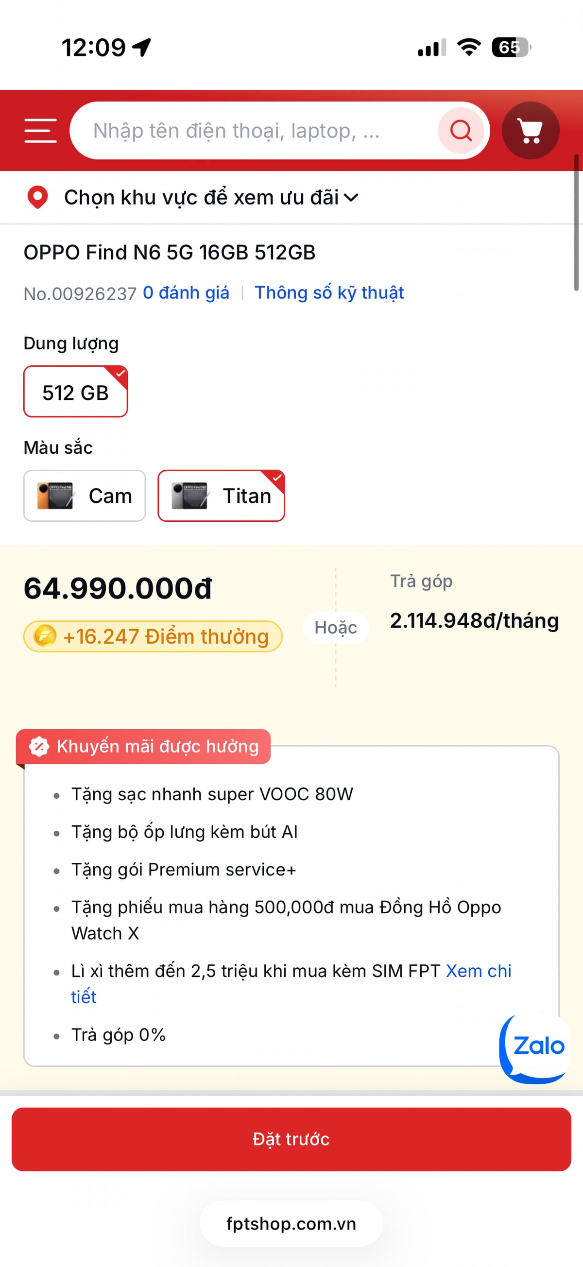 Oppo bán Find N6 giá 65 triệu đồng có gì mới?